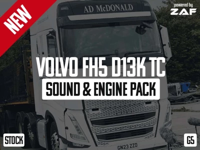 Volvo FH5 D13K500TC Sound & Engine Pack (G5) v1.50