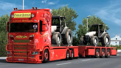 Custom Flatbed Chassis and Trailer Combo for RJL & Next Gen Scania v4.0 1.51