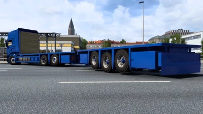 Custom Flatbed Chassis and Trailer Combo for RJL & Next Gen Scania v4.0 1.51