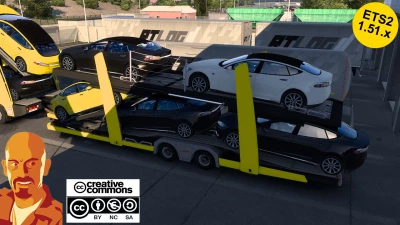 LOHR CAR TRANSPORTER TRAILER v3.1 ETS2 1.50-1.51.x