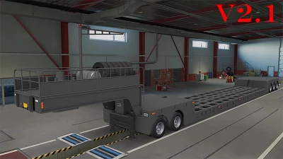 Multi AXLE FLATBED TRAILER 10 AXLES v2.1 ETS2 1.51