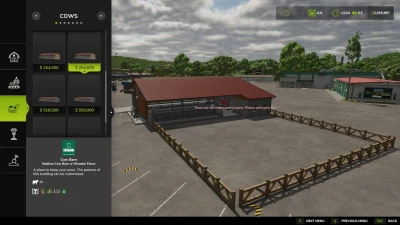 Medium Cow Barn Wooden Fence Increased Storage v1.0.0.0