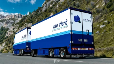 Scania R450 Van Herk + trailer v15.0 1.53