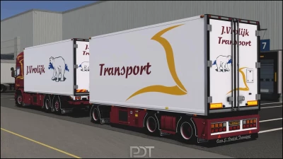 Scania R580 J.Vrolijk Transport + Trailer v11.0