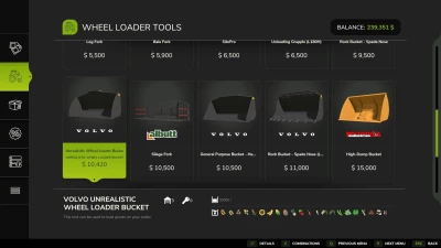 Unrealistic Wheel Loader Bucket v1.0.0.0