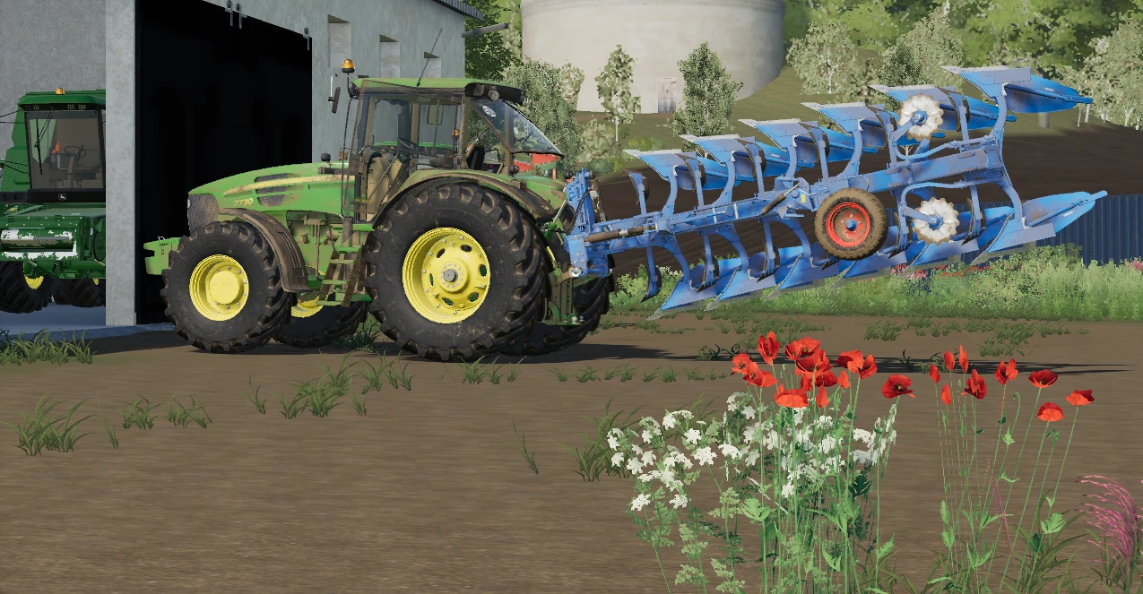 John Deere 7730 + lemken 6  FS19