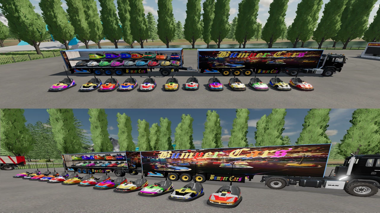 New version of the FS22 trailer and bumper cars
