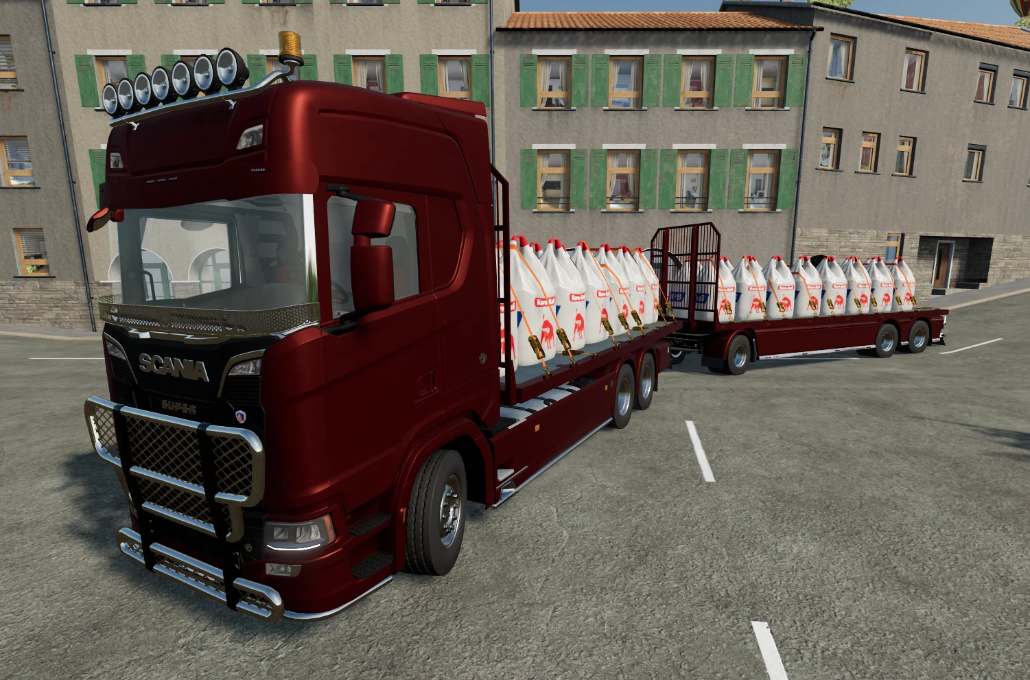 ScaniaS Plateau + Trailer