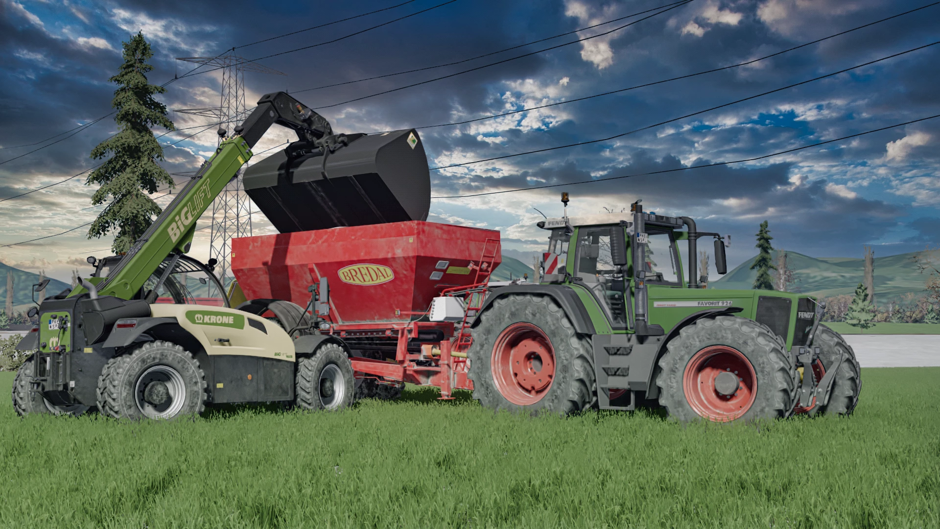 Loader and Tractor Preparing Feed