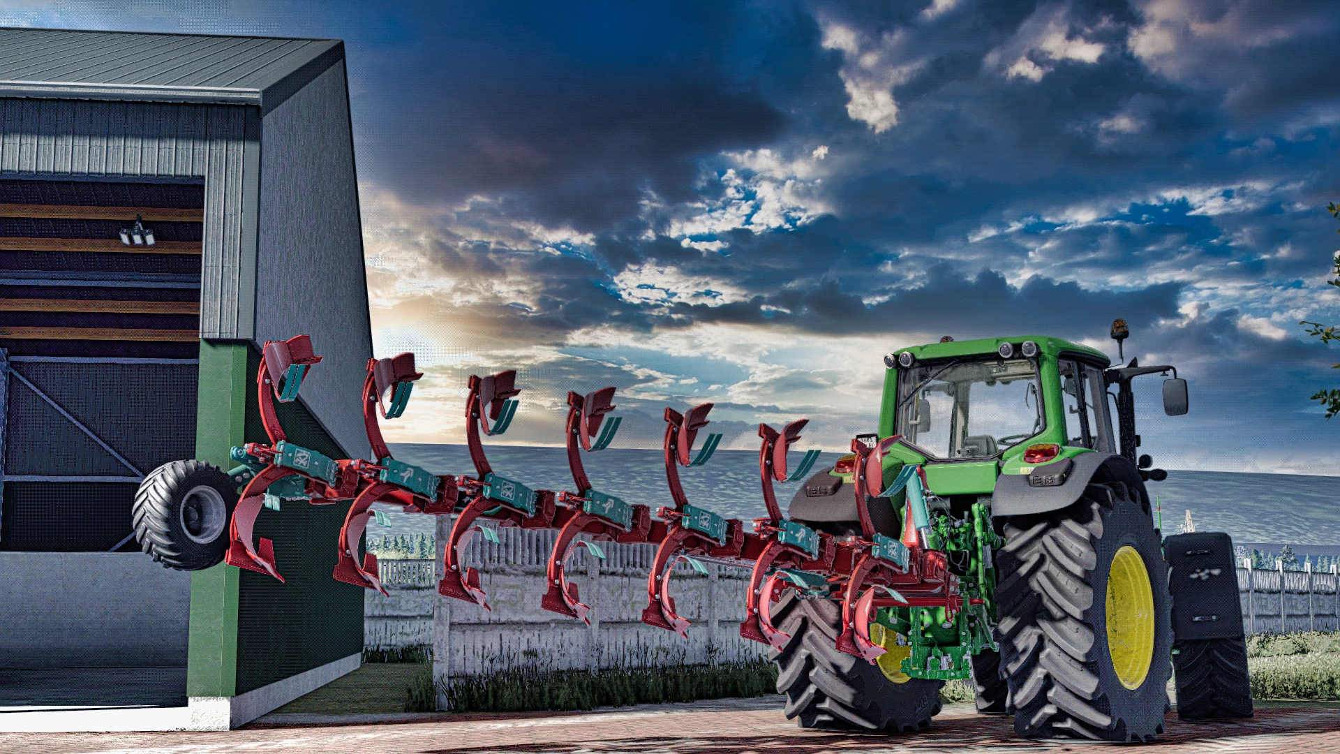 Powerful Tractor with Advanced Plow Attachment