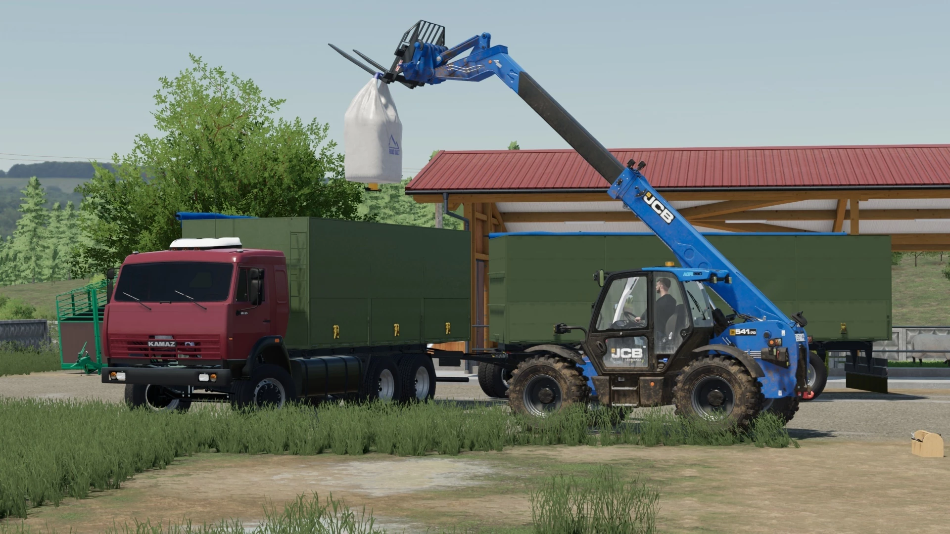 JCB Telehandler and Kamaz Truck