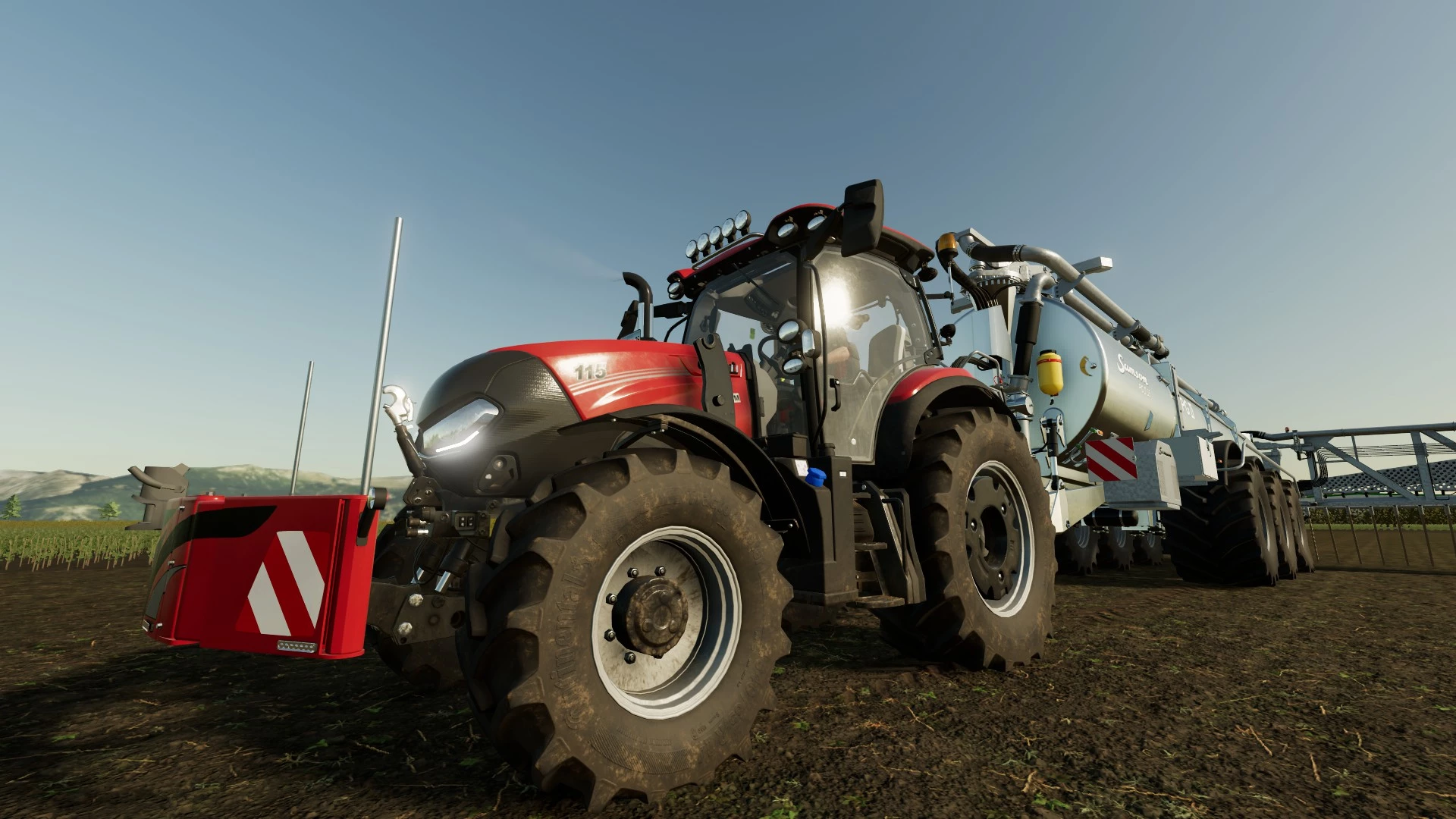 Epandage de lisier en Case IH Maxxum 115